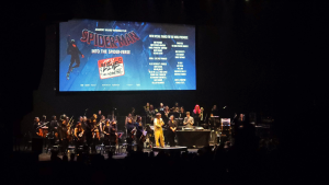 Daniel Pemberton with Broadway Sinfonetta and DJ Dwells at the Spider-verse live concert.